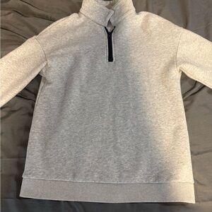 Women's Light Gray Half-Zip Pullover